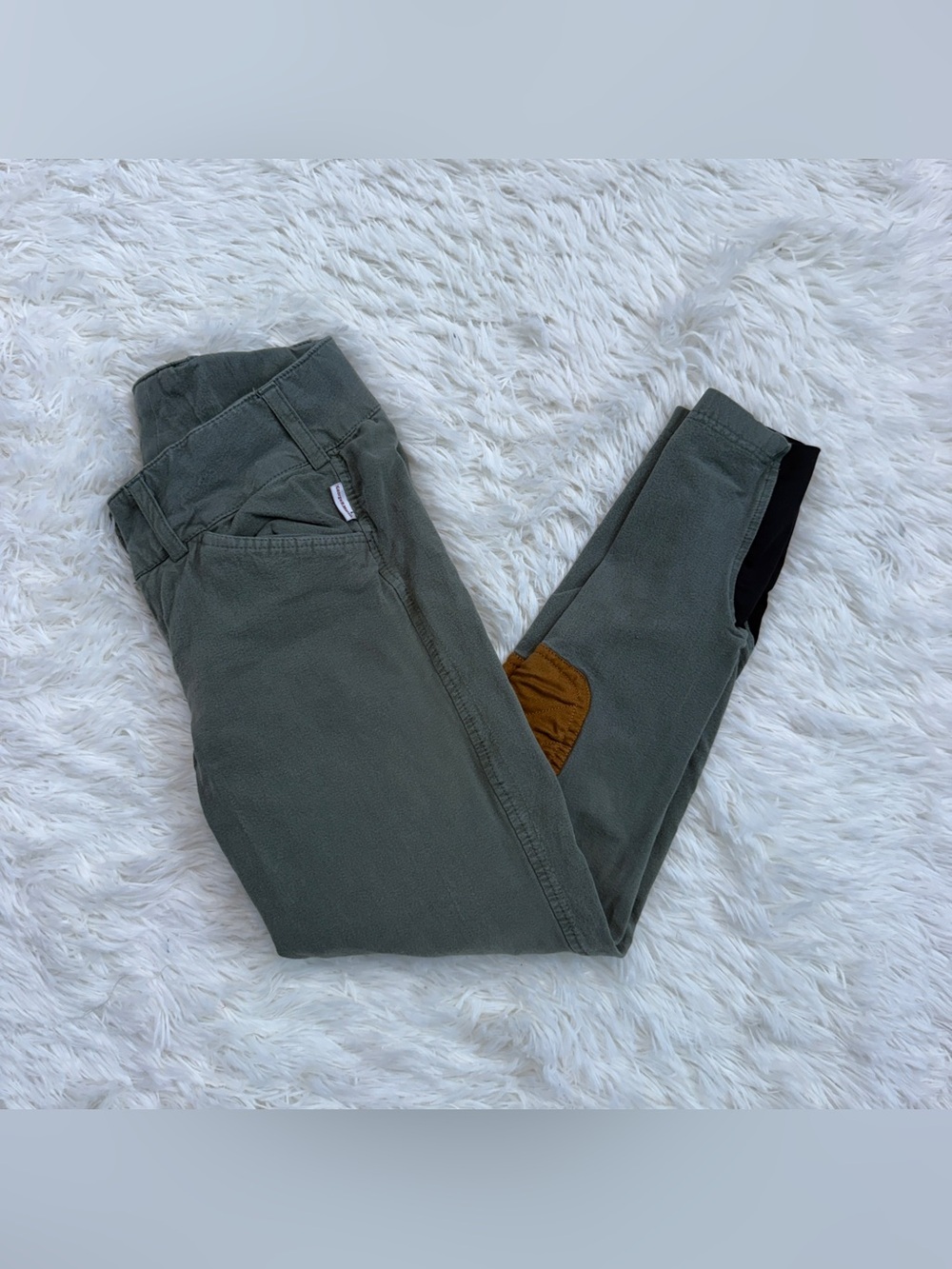 Women’s Size 24R Green George Morris Knee Patch Horseback Riding Breeches